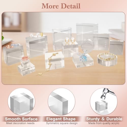 20 Pieces Acrylic Blocks Display Stands for Trophy Decoration