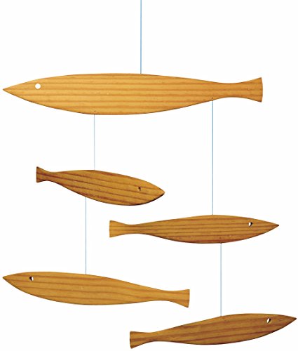 Flensted Floating Fish Mobile - 16 Inches Handmade Pine