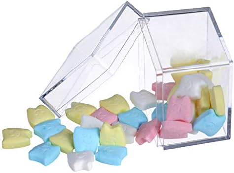 Angwang Clear Acrylic 5 Sided Jewelry Display Box Case Square Cube Props Box