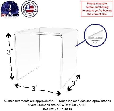 Clear Acrylic Riser Display Table 3 Inch Square