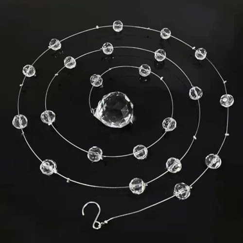 Crystal Beaded String Garland with 5 Strands 33 Feet Each