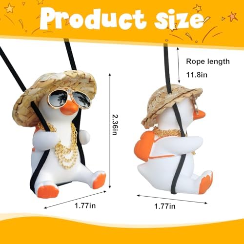 Cool Swinging Duck Hanging Ornament for Jeep Rear View Mirror