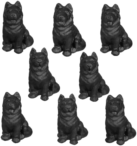 Black Obsidian German Shepherd Dog Figurine Decoration