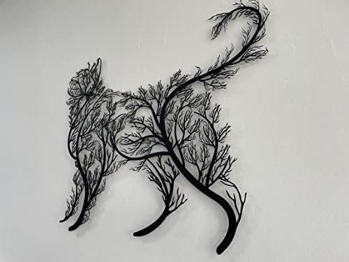 DEKADRON Tree Cat Wall Sculpture 39 x 34