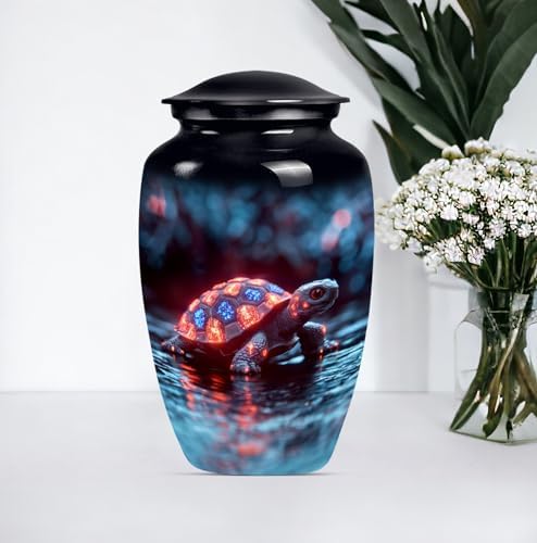 Elegant Blue Turtle Cremation Urn 10 Inch Set of 1