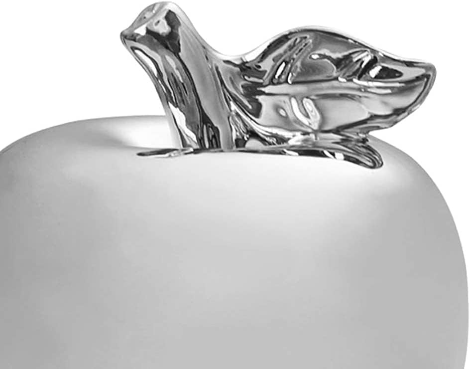 Ceramic Apple Ornament Silver Decorative Figurine