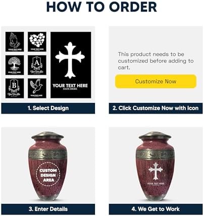 Personalized Cremation Urn with Funny Googly Eyes and Name