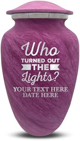 Custom Large Cremation Urn with Funny Design - 200 Cubic Inch Pink