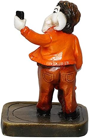 Handcrafted Polyresin Lord Ganesha Selfie Statue Decor
