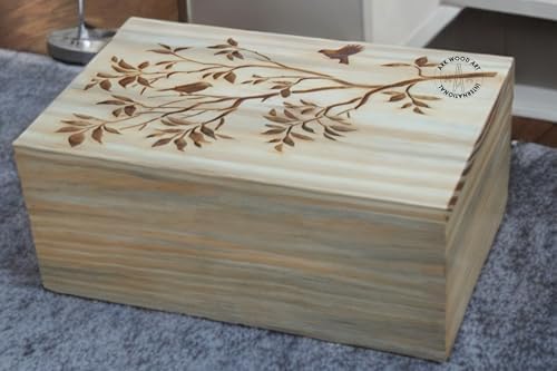 Leaf Tree Bird Cremation Urn for Human Ashes Large