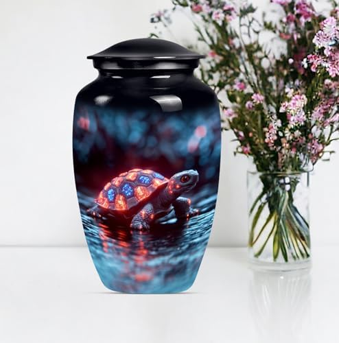 Elegant Blue Turtle Cremation Urn 10 Inch Set of 1