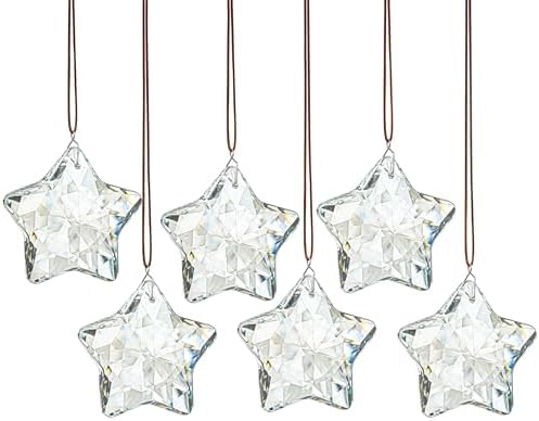 HD Crystal Glass Christmas Ornaments Set of 6