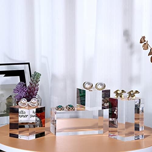 Hipiwe 4PCS Clear Acrylic Display Risers Stand