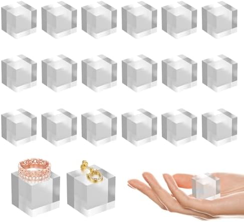 20 Pieces Acrylic Blocks Display Stands for Trophy Decoration