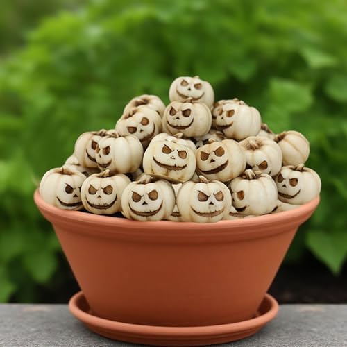 20 Pcs White Mini Pumpkin Halloween Decorations
