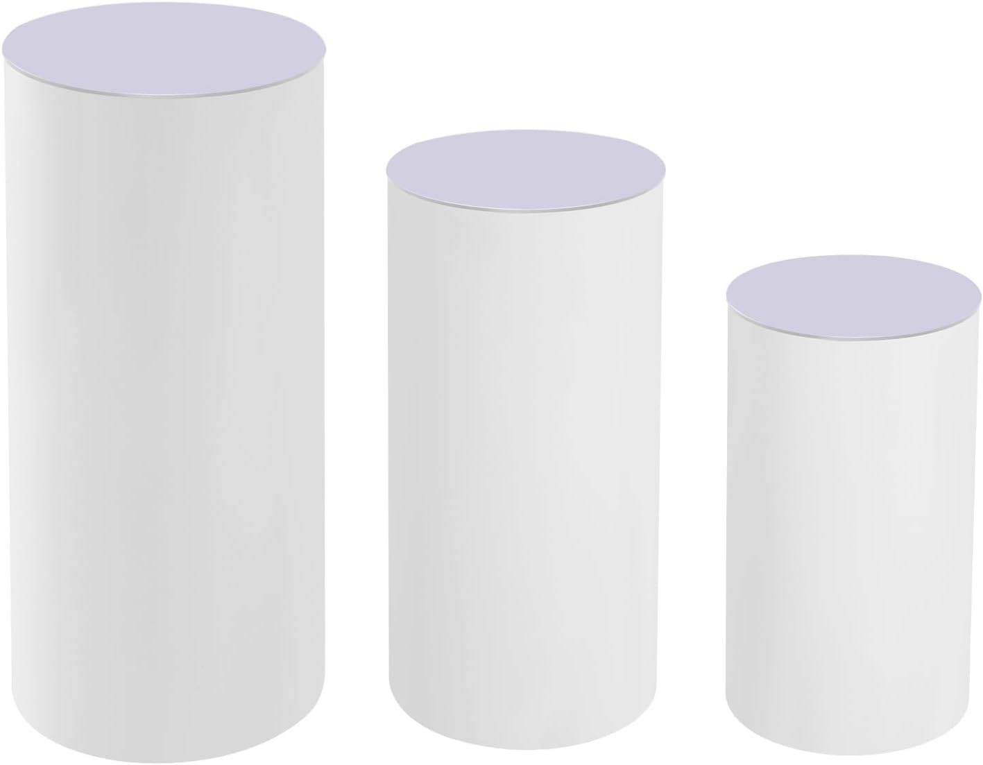 3Pcs Cylinder Pedestal Stands for Wedding and Party Decor
