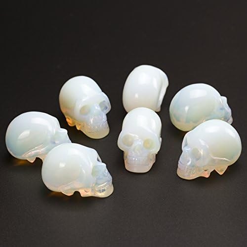 20 Inch Natural Carved Skull Crystal Reiki Healing Statue Collectible Figurine