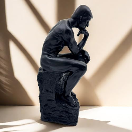 Resin Thinker Statue Decorative Sculpture for Home Office
