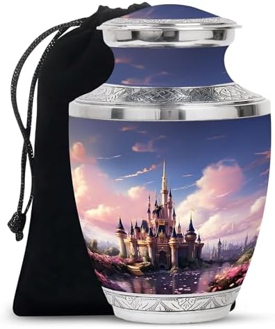 The Castle By The Blooming River - 10 Inch Adult Urn For Ashes