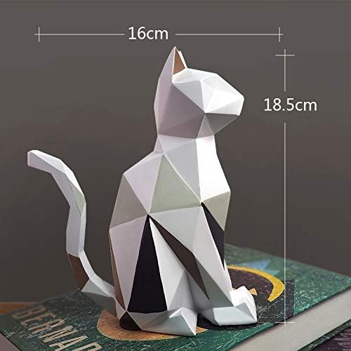HAUCOZE Modern Geometric Cat Sculpture Statue 73 Inch