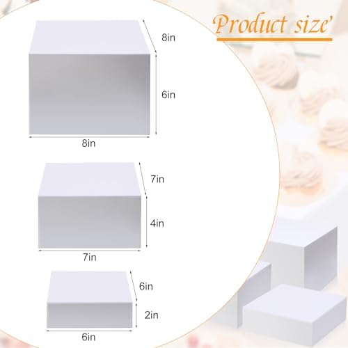 Suzile 9 Pcs Acrylic Display Risers Set with Hollow Bottoms