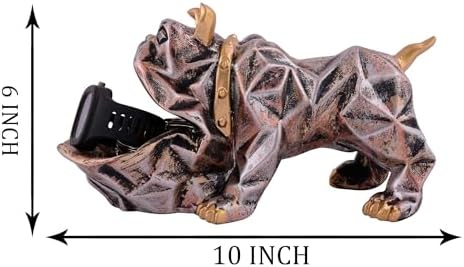 Cool Dog Sculpture with Plate for Home Decor