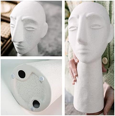 Abstract Ceramic Head Sculpture 118 Inch Home Decor