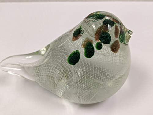 SPI Art Glass Green Feathered Bird 1