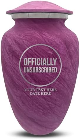 Custom Large Cremation Urn with Funny Design - Pink