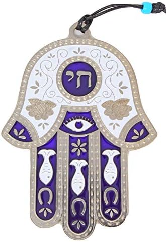 My Daily Styles Jewish Chai Hamsa Wall Decor - Large Purple