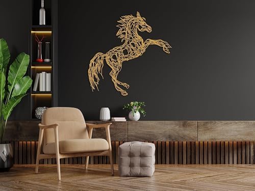 DecoSoul Tree Horse Metal Wall Art Decor 50x50cm