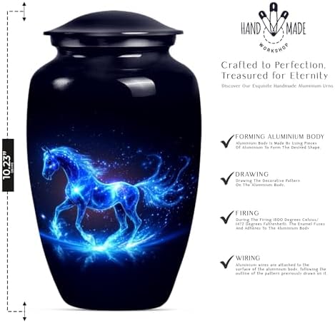 Horse Urn - 10 Inch Cremation Urn for Human Ashes