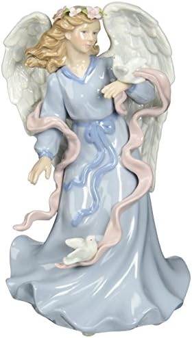 Cosmos 80086 Blue 8-Inch Musical Angel Dove Figurine