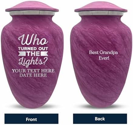 Custom Large Cremation Urn with Funny Design - 200 Cubic Inch Pink