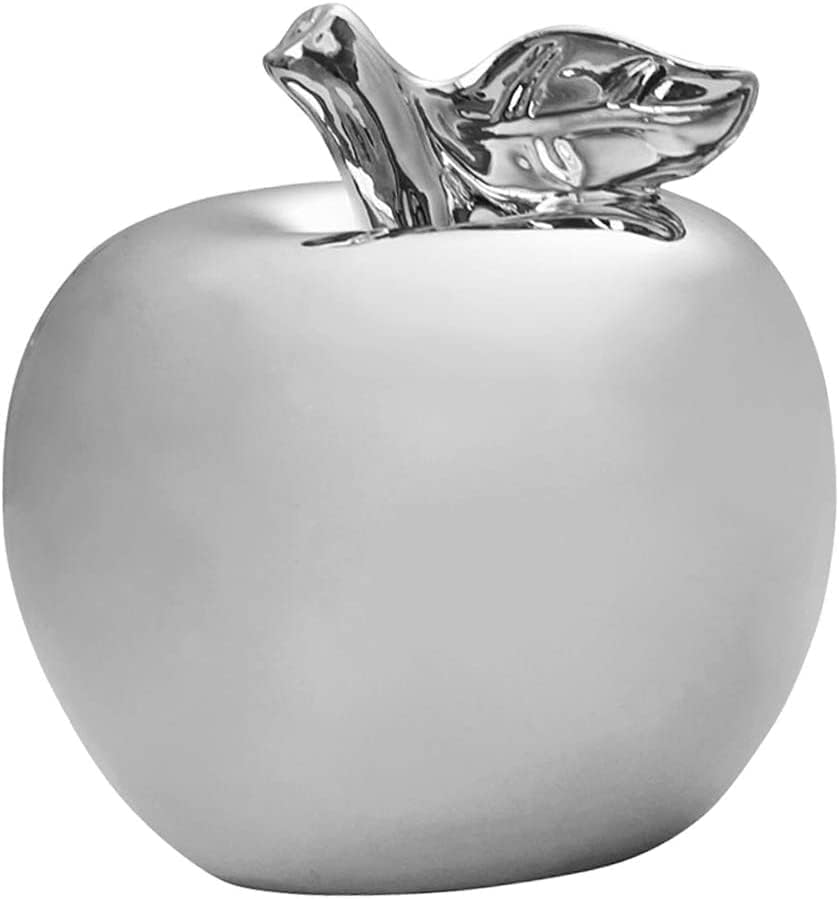 Ceramic Apple Ornament Silver Decorative Figurine