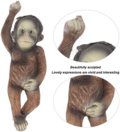 Garden Monkey Statue Exquisite Carving Resin Ornament