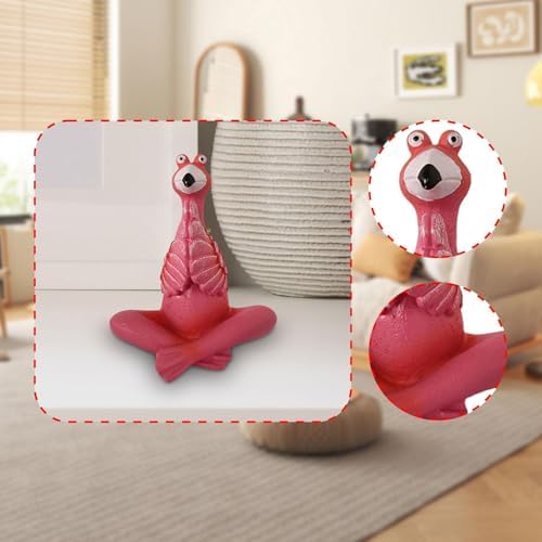 Fenteer Flamingo Figurine Decorative Garden Statue