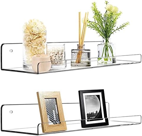 Cerpourt Clear Floating Shelf Set 2 Pack