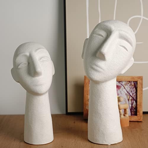 Abstract Ceramic Head Sculpture 118 Inch Home Decor