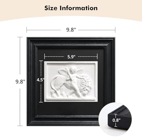Folkor Life Wall Art Sculpture Classic Cupid Arrow with Black Frame
