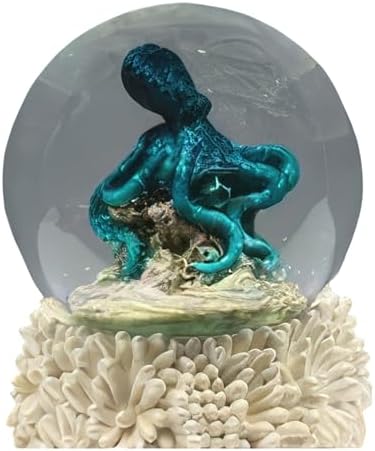 ICE ARMOR 3 Inch H Octopus Snow Globe Statue Decoration