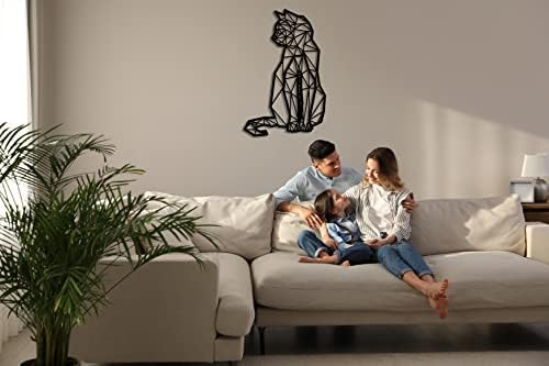 DEKADRON Geometric Cat Wall Art Modern Decor Sculpture