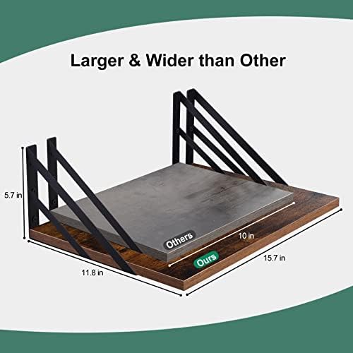 Tectocker-DOU 2 Pc Deep Floating Shelves Set