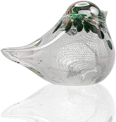 SPI Art Glass Green Feathered Bird 1