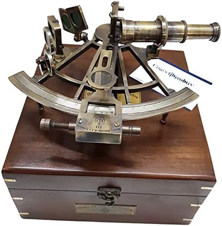 Antique German Brass Sextant Nautical Decor