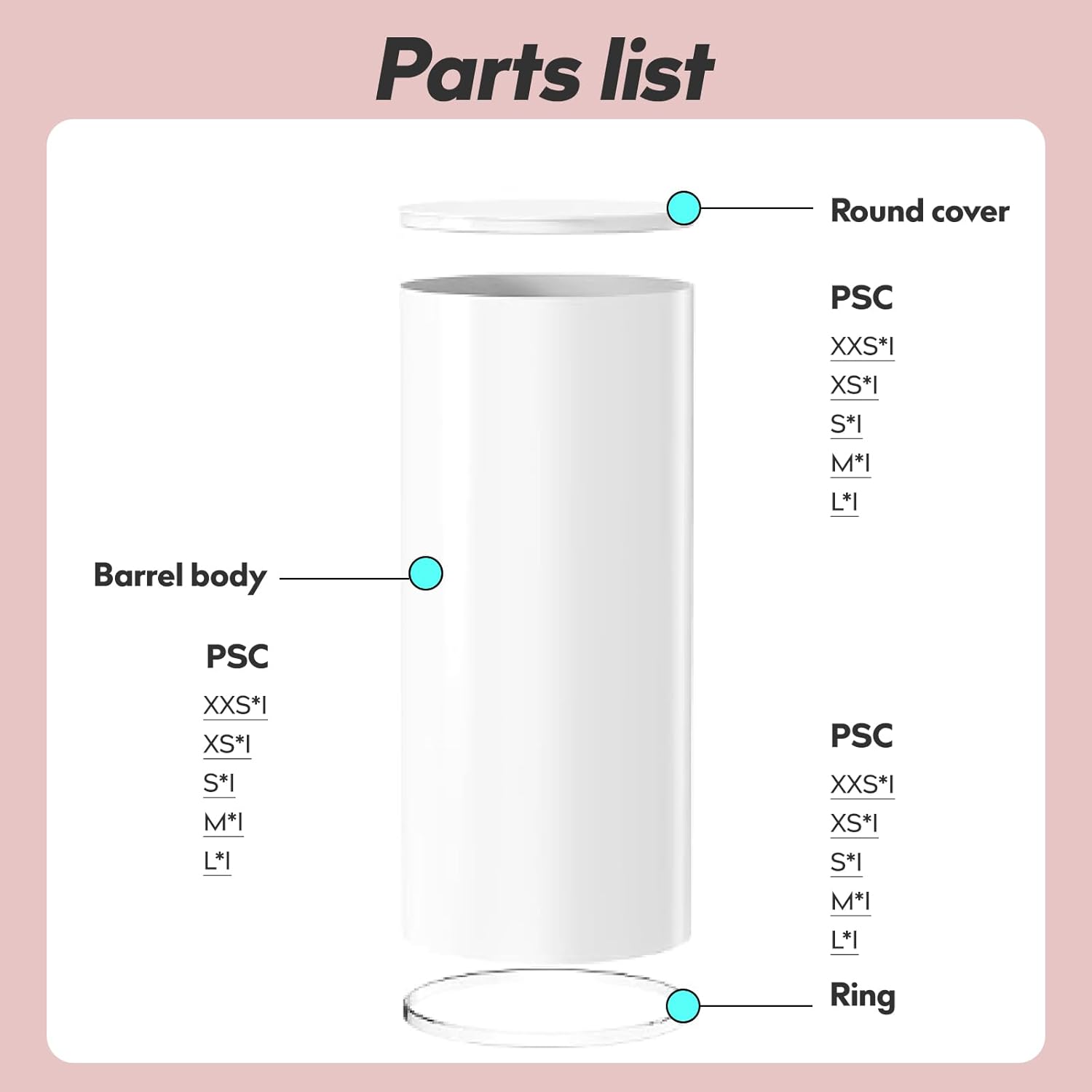 Baotree White Cylinder Pedestal Stands 3 Pieces