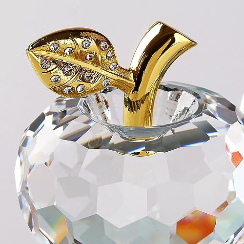 DOJOZ Crystal Apple Paperweight Home Decor White