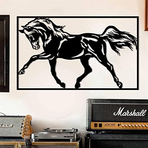 NORTH KAISER Black Metal Horse Wall Art