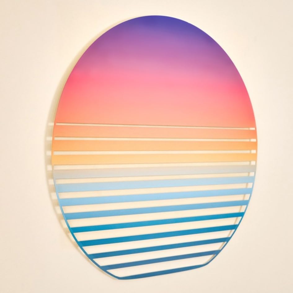 NEODECO Sunset on Sea Metal Wall Art