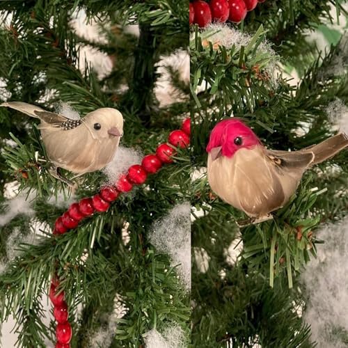 12pcs Artificial Birds for Decorative Hanging Ornaments